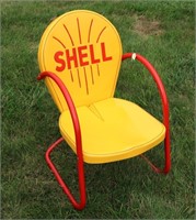 Vintage metal "Shell" armchair