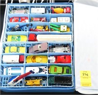 VINTAGE TOY MATCHBOX CARS W/CARRYING CASE 40+