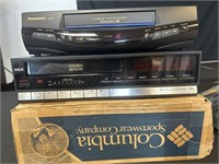 Panasonic and RCA video VHS players both plugged
