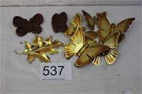 Homco Brass Butterflies and More