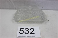 Avon Clear Pressed Glass Cape Cod Covered Butter D