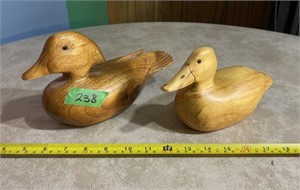 2 Wooden ducks