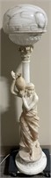 57" MARBLE MAIDEN w/ URN FLOOR LAMP