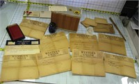 Vintage Western Union Telegrams & Landon Knox Pin