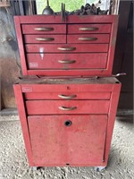 Vintage Sears Tool Chests with Assorted Tools