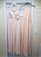 Two Bill Levkoff Bridesmaid sample dresses