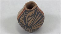 Signed Native American Miniature Vessel