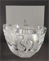 Lalique Vase 32 American Cup w/ Box & Paperwork