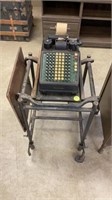 Vintage adding machine and stand