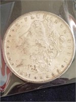 1891 liberty silver dollar p