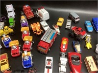 Box Lot of Toy Cars and Toy Trucks