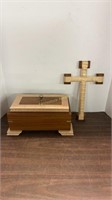 Hand Crafted Wooden Cross & Box