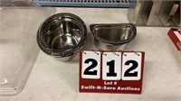 Lot of 2 Vollrath Stainless Steel Containers