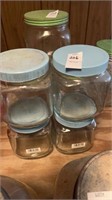 Vintage Glass Jars w/ Plastic Lid