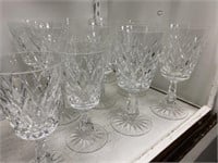 (10) Waterford Crystal Wine Glasses