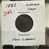 1882 INDIAN HEAD PENNY CENT