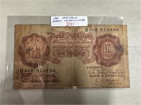 GREAT BRITAIN EARLY 10 SHILLINGS CURRENCY NOTE