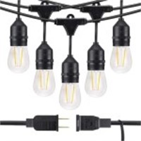 Outdoor String Lights, 48 Feet Patio String