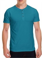 Chest Pocket Men’s Short Sleeve Henley SIZE