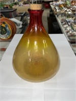 LARGE YELLOW AND RED JAR