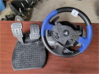 PLAYSTATION 4 STEERING WHEEL & FOOT PEDALS