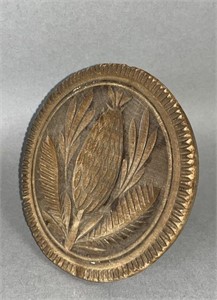 Carved pineapple butter print ca. 1870-1900s;