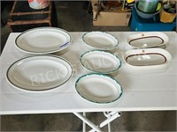 7 various vitrified restraunt ware