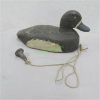 Working Duck Decoy - Wood w/glass eyes & weight