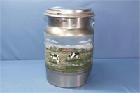 Stainless Steel Painted Milk Can 13"H