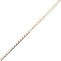 16" Diamond Cut Two-Tone Oval Link Chain 14k Gold