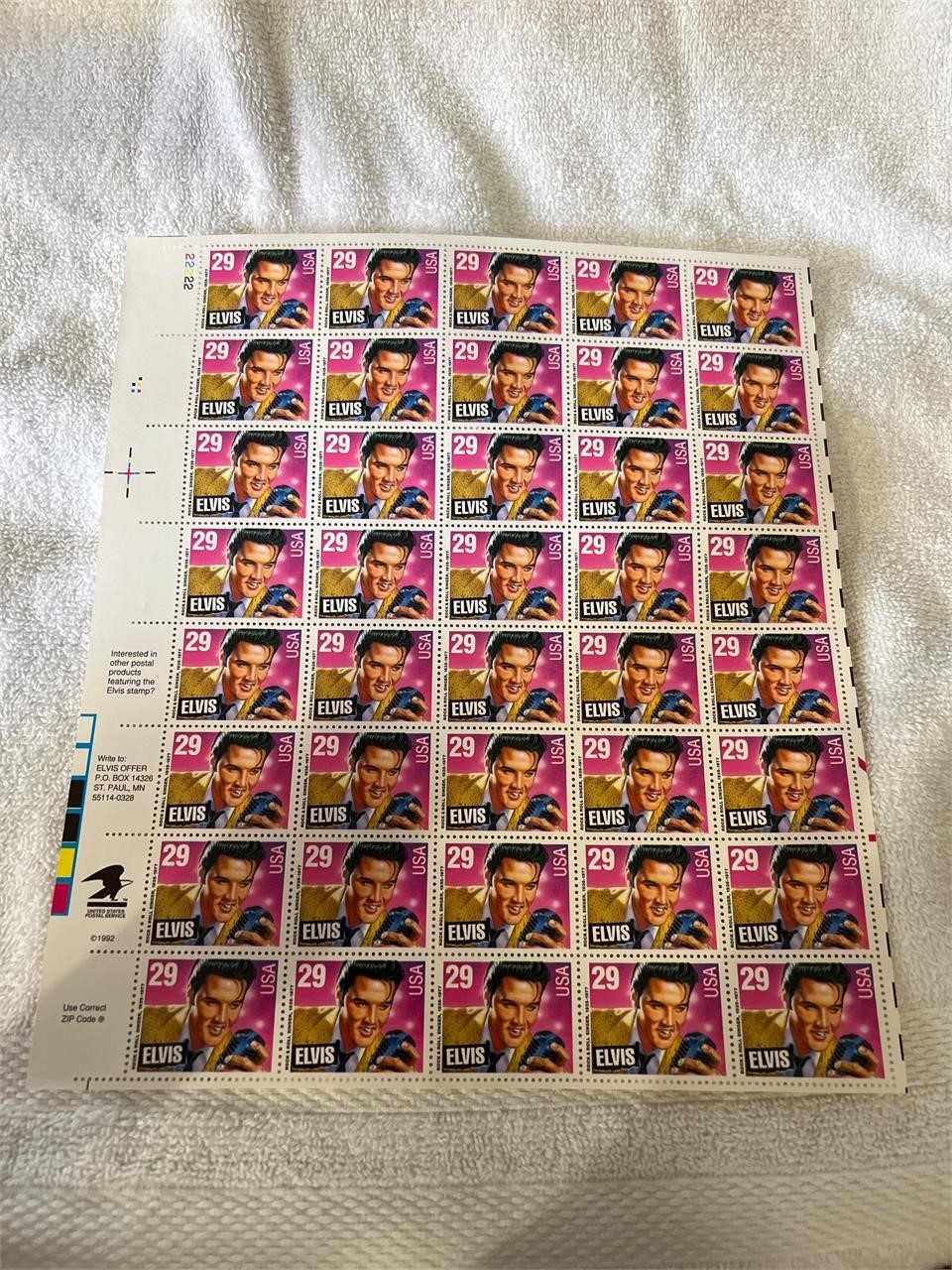 Elvis Presley stamp collection