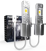 ($39) H3 LED Headlight Bulbs 55W 6500K, TUINCYN