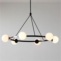 New  Modern Round Glass Chandelier Hayes