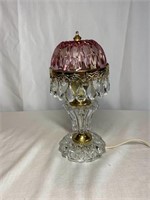 #1 - Crystal & Pink Glass Lamp