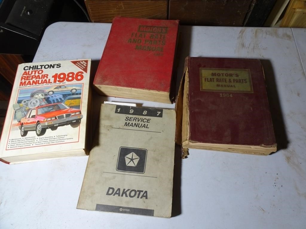 Lot of 4 Car Manual Books - 87 Chrysler Dakota
