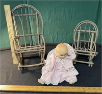 Handmade Twig Chairs & Doll