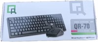 QR-70 Wired Keyboard with Optical Mouse