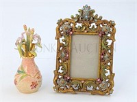 ENAMEL TRINKET BOX & PICTURE FRAME