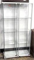 Glass Display Cases with Glass Shelves
