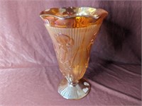 Iridescent Indiana Glass Iris Vase