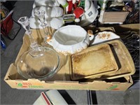 BAKING DISHES , CANDLE HOLDERS ETC