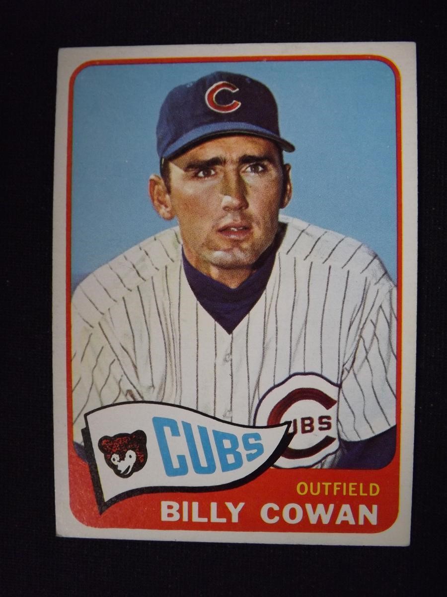 1965 TOPPS #186 BILLY COWAN CHICAGO CUBS