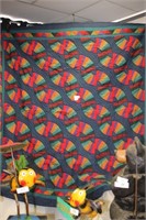 QUEEN SIZE HAND STITCHED "ARCH" QUILT