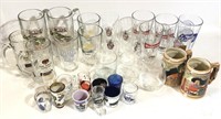 Lot of Beer Glasses Shot Glasses Budwiser