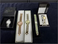 5pc Ladies Watches with Boxes Assorted