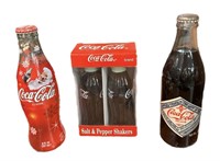 (2) Collector Coke Bottle & Coke Salt & Pepper