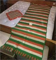 Extra Long Afghan with Matching Pillow Case