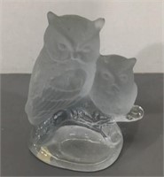 Tiny Crystal Owl Paperweight