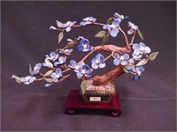8" Japanese bonzai tree with lapis and pearl