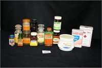 Vintage medicine jars, Cans, and bottles